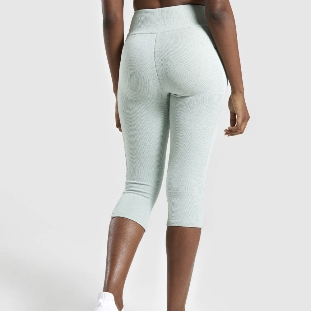 Gymshark Poise Cropped Leggings Light Green Legging Capris Size M - Picture 2 of 11